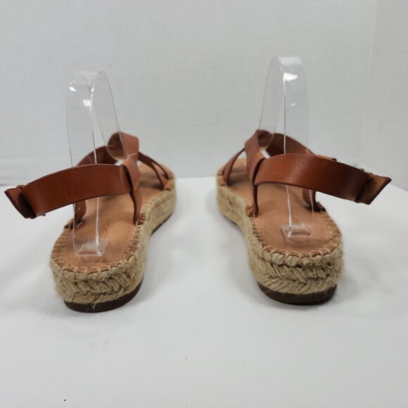 Madewell Malia Asymmetrical Espadrille women strappy Leather Sandals Size 8 - Picture 13 of 14